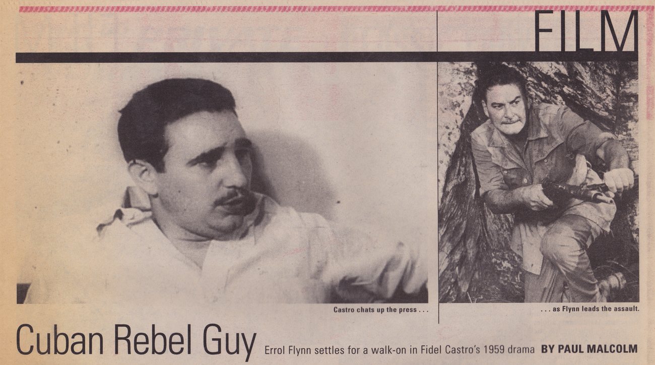 Los Angeles Times feature on Errol Flynn, Fidel Castro and Victor Pahlen